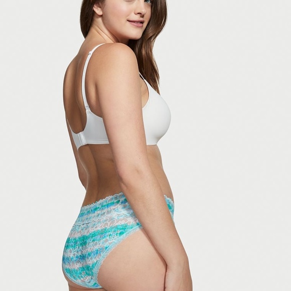 Victoria's Secret The Lacie Lace Hiphugger Panty Aqua Blue Tie Dye Medium NEW - Picture 6 of 7